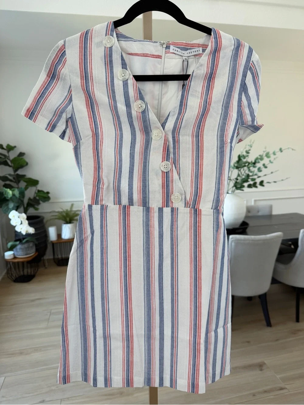 English Factory - Linen Mini Dress Multi / XS
